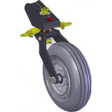 Lightweight Dual Arm Tail Wheel Assemblies 8.5 Inch Pneumatic Tire